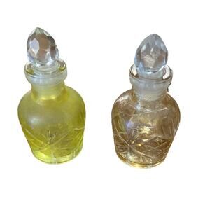2 Vintage Glass Perfume Bottles